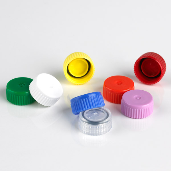Globe Scientific Screw Cap for Microtube, with O-Ring, Red Image